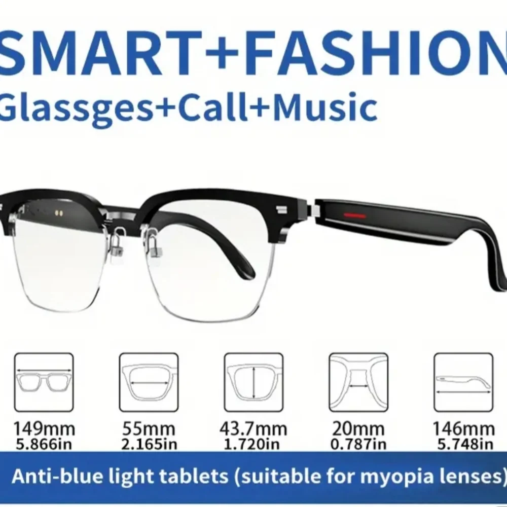 Smart Glasses with Black Frame